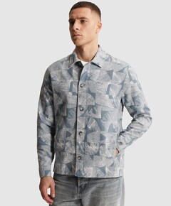 Heren overshirt grijs