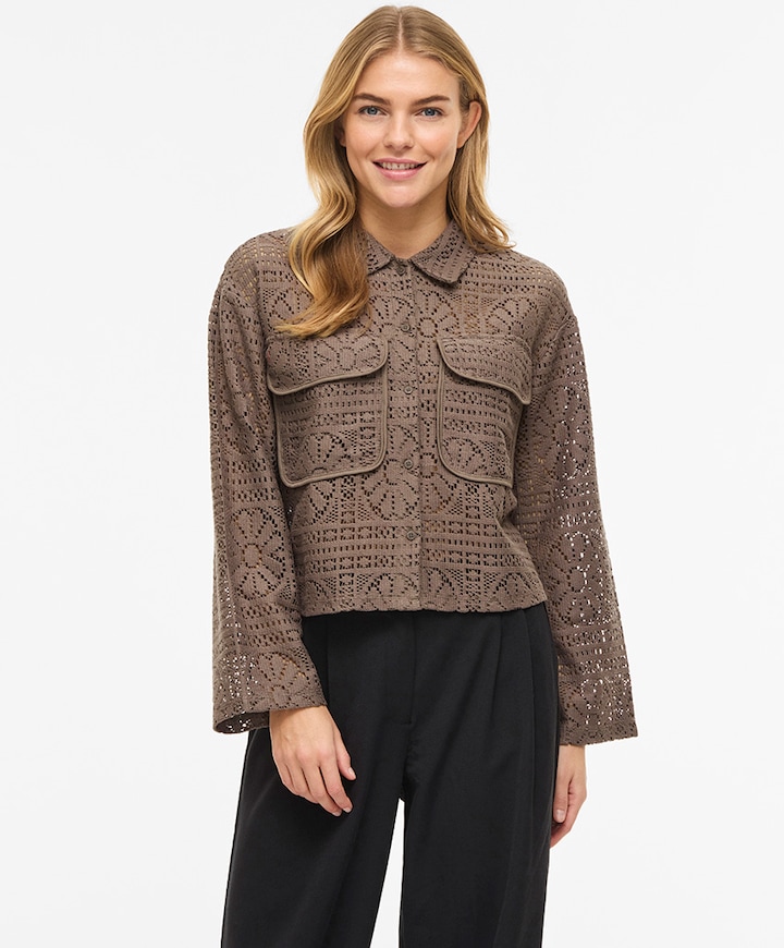 Dames blouse bruin
