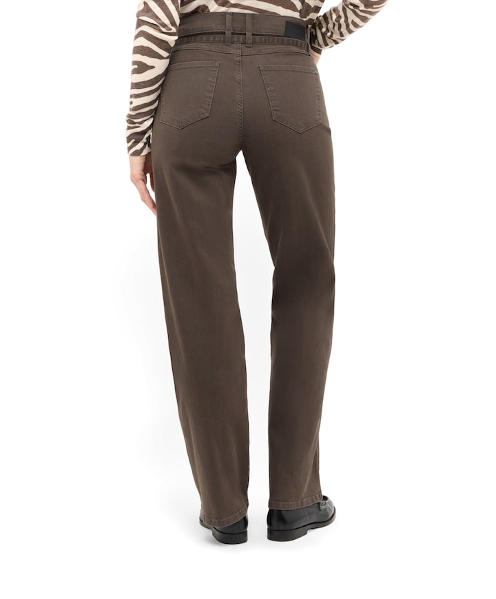 LIZ BELT dames jeans bruin