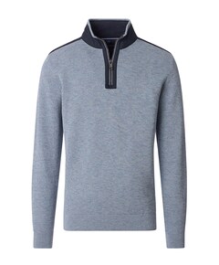 Heren trui met rits blauw