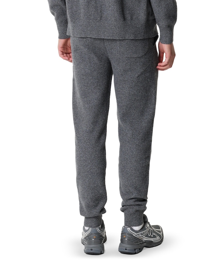 Knitted Pants Cuffed heren pantalon grijs