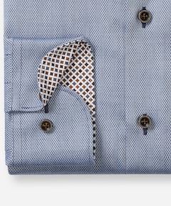 Heren overhemd lange mouw blauw