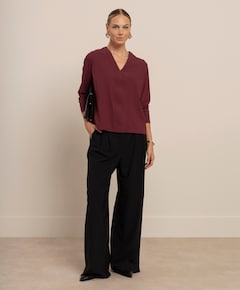 Dames longsleeve bordeaux