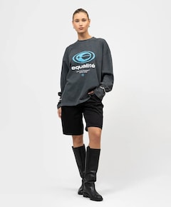 Uniseks longsleeve grijs