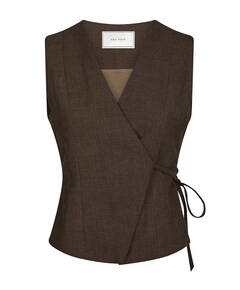 Dames gilet bruin