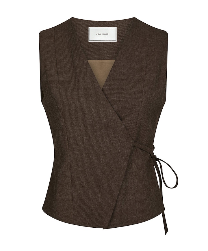 Dames gilet bruin
