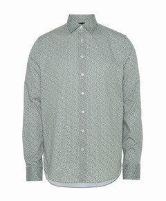 Heren overhemd lange mouw groen