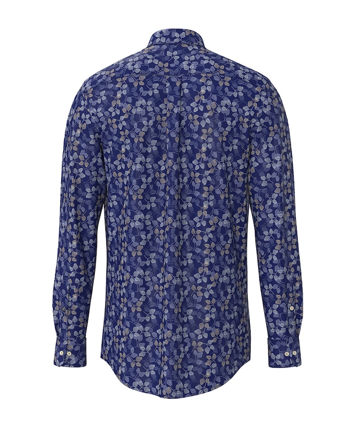 Overhemd lange mouw blauw