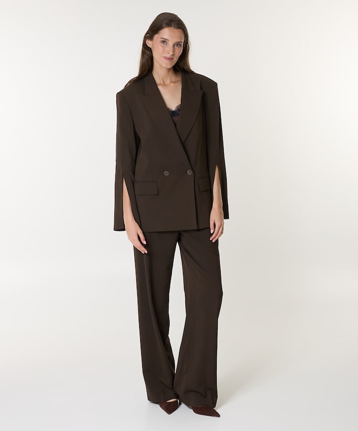 Dames blazer bruin