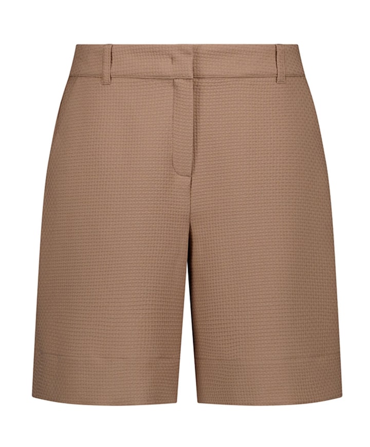 Mascha waffle dames korte broek beige