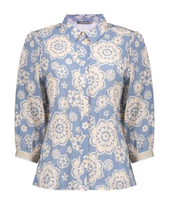 Dames blouse blauw