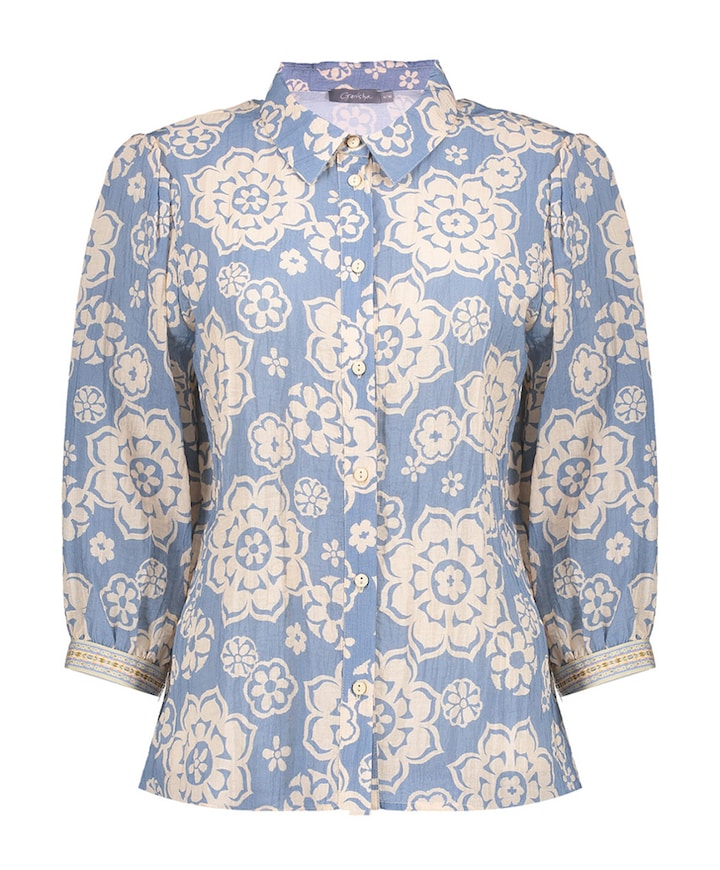 Dames blouse blauw