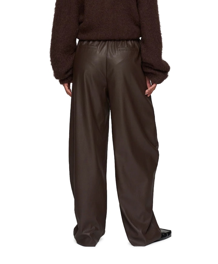 faux leather broek bruin