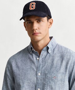 Heren overhemd lange mouw blauw