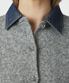 Dames vest grijs