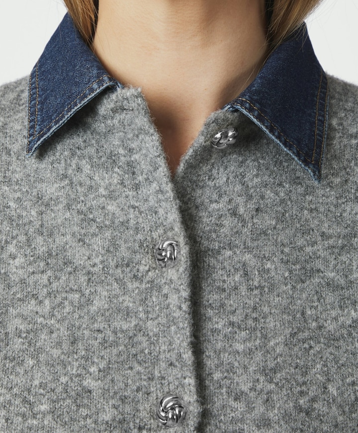 Dames vest grijs
