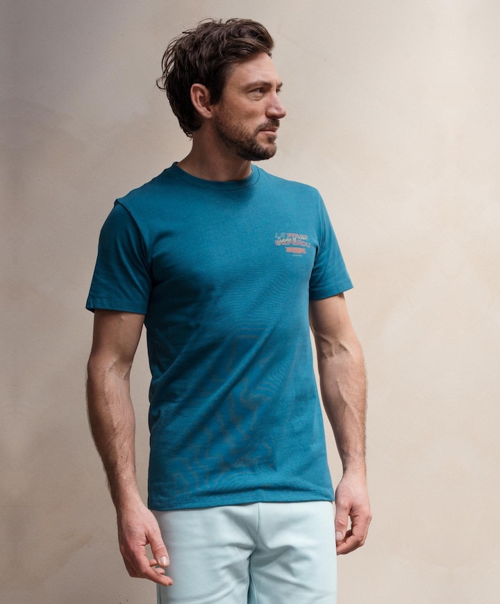 Heren T-shirt blauw