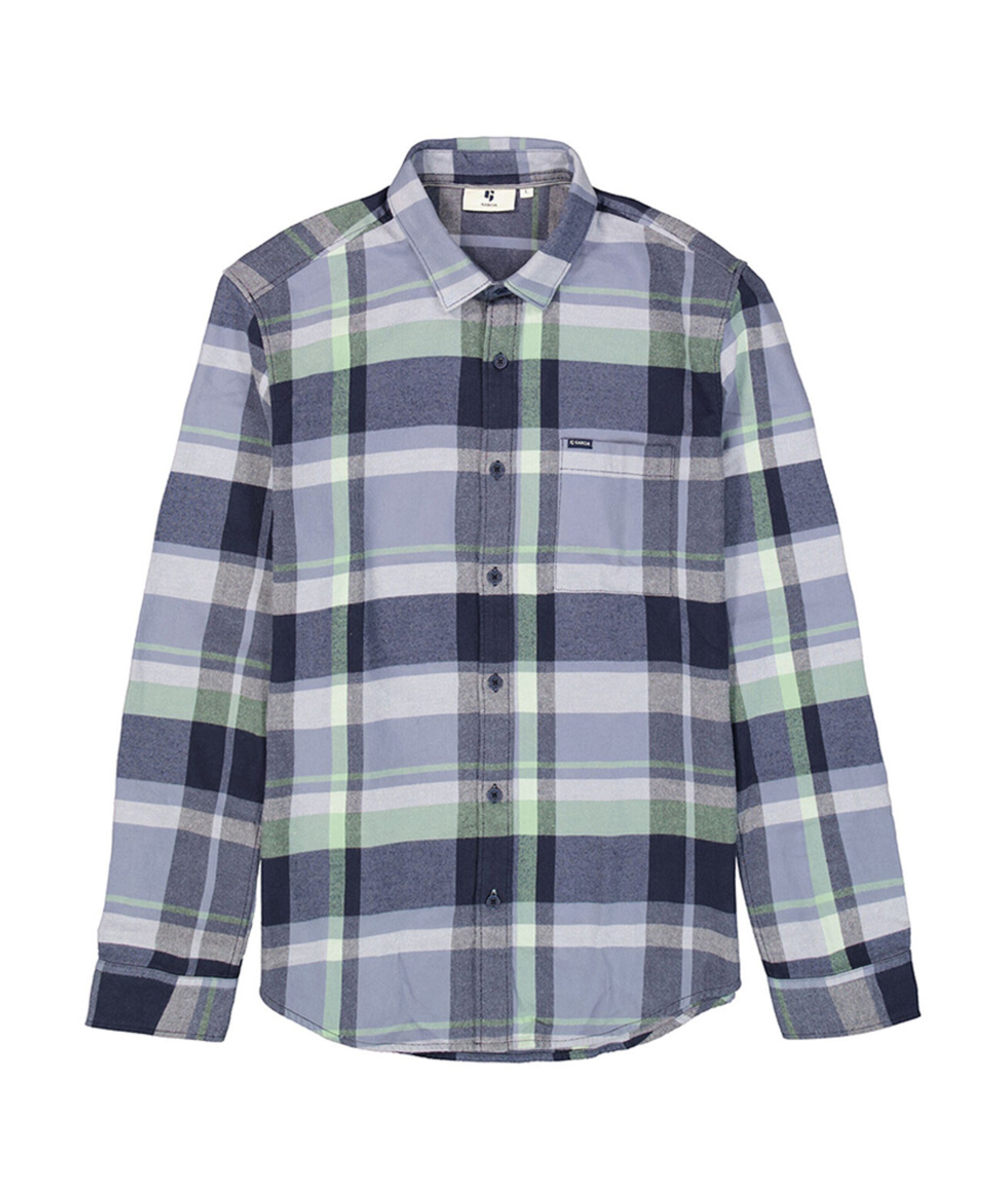 Heren overhemd lange mouw blauw