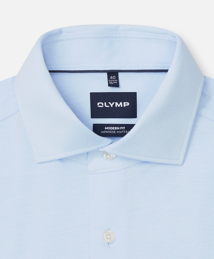 Heren overhemd lange mouw blauw