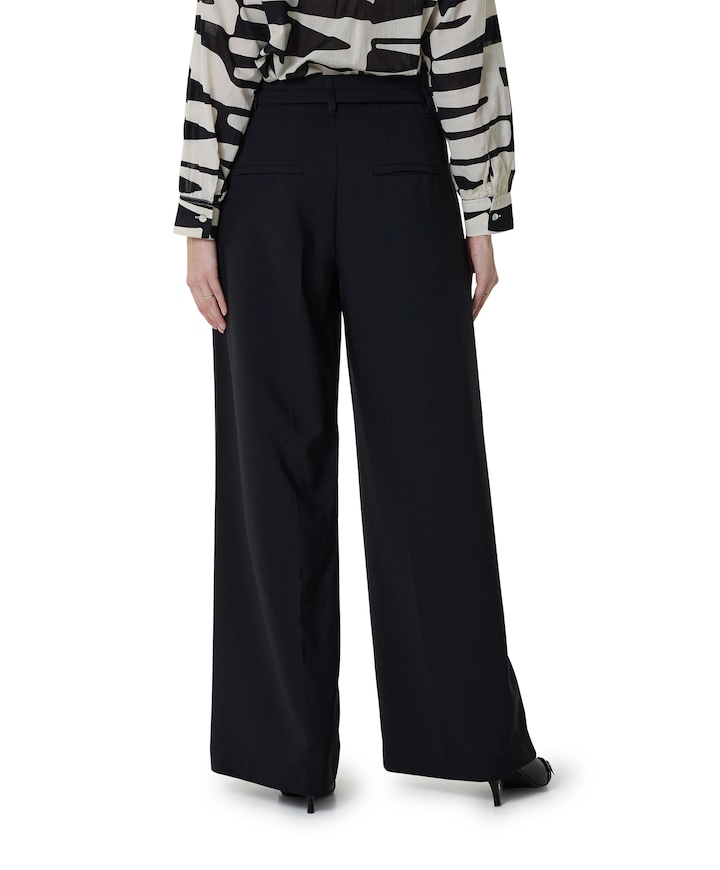 LIVA CHIC BELT pantalon zwart