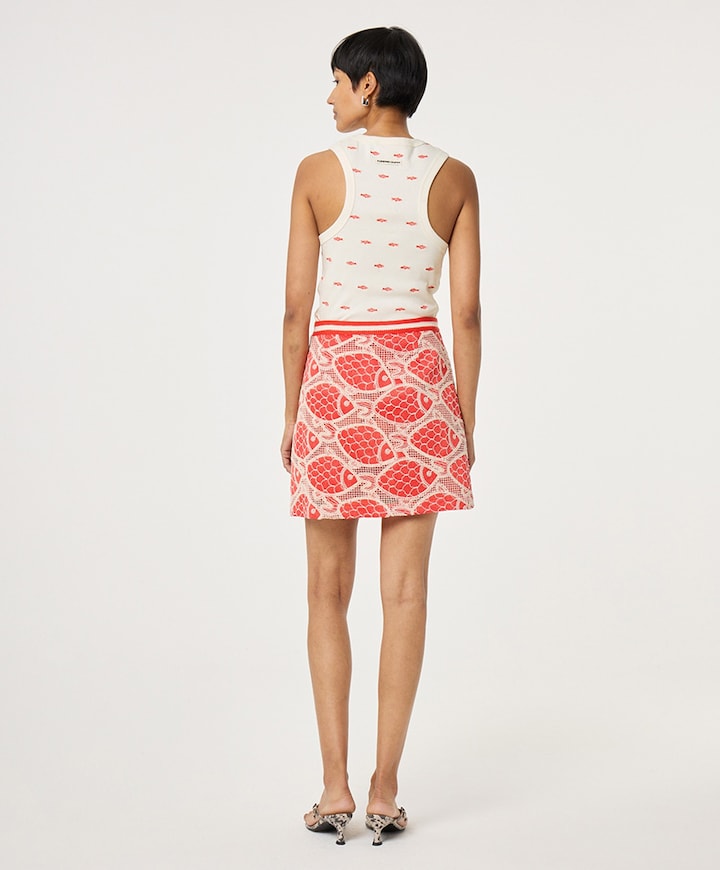 Dames top ecru