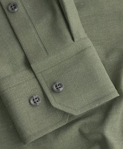 Heren overhemd lange mouw groen