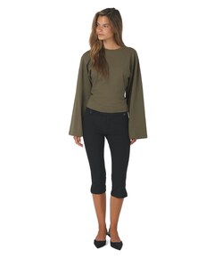 Shawnee Capri Stretch Pants dames capri broek zwart