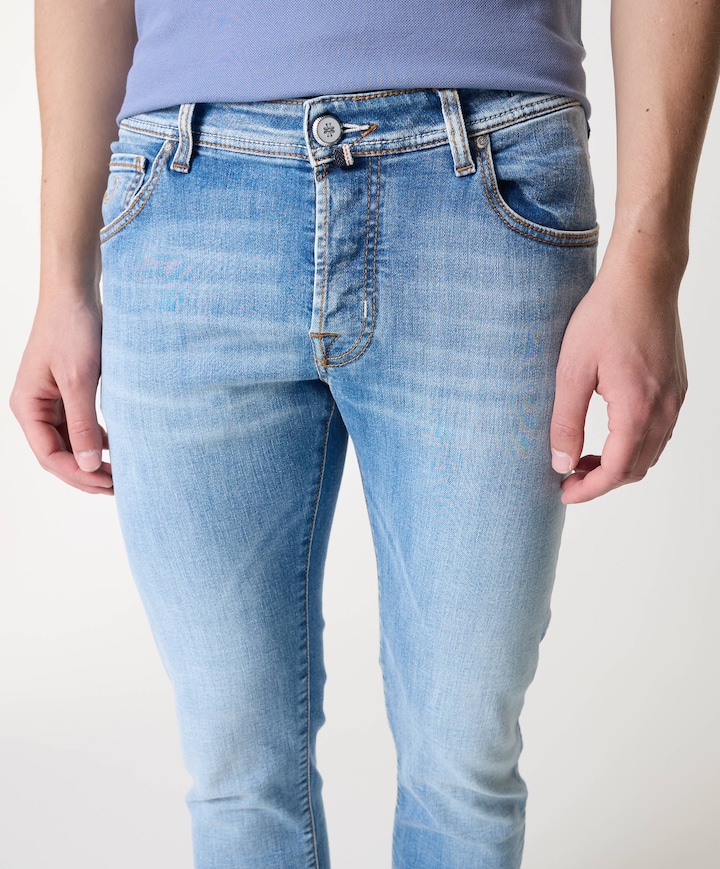 Nick Slim 5 pkt heren jeans blauw
