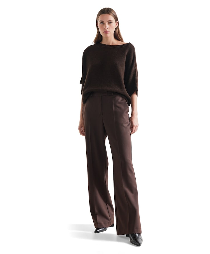 ALICE wb 453 wide leg long dames broek bruin