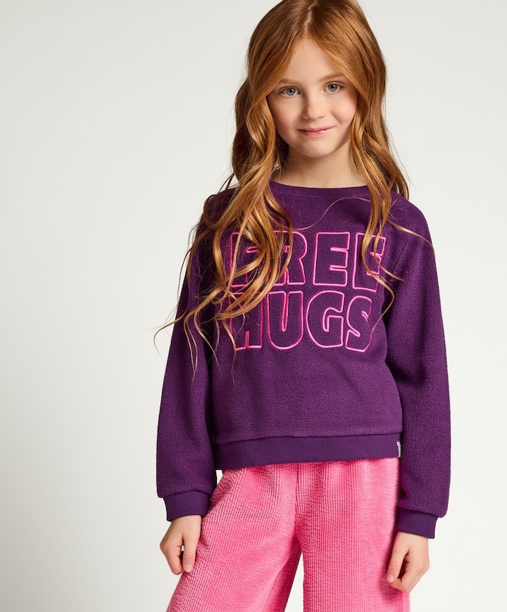 Meisjes sweater paars