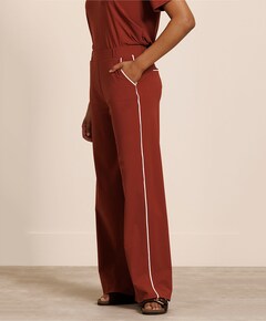 Lexie piping dames broek brique