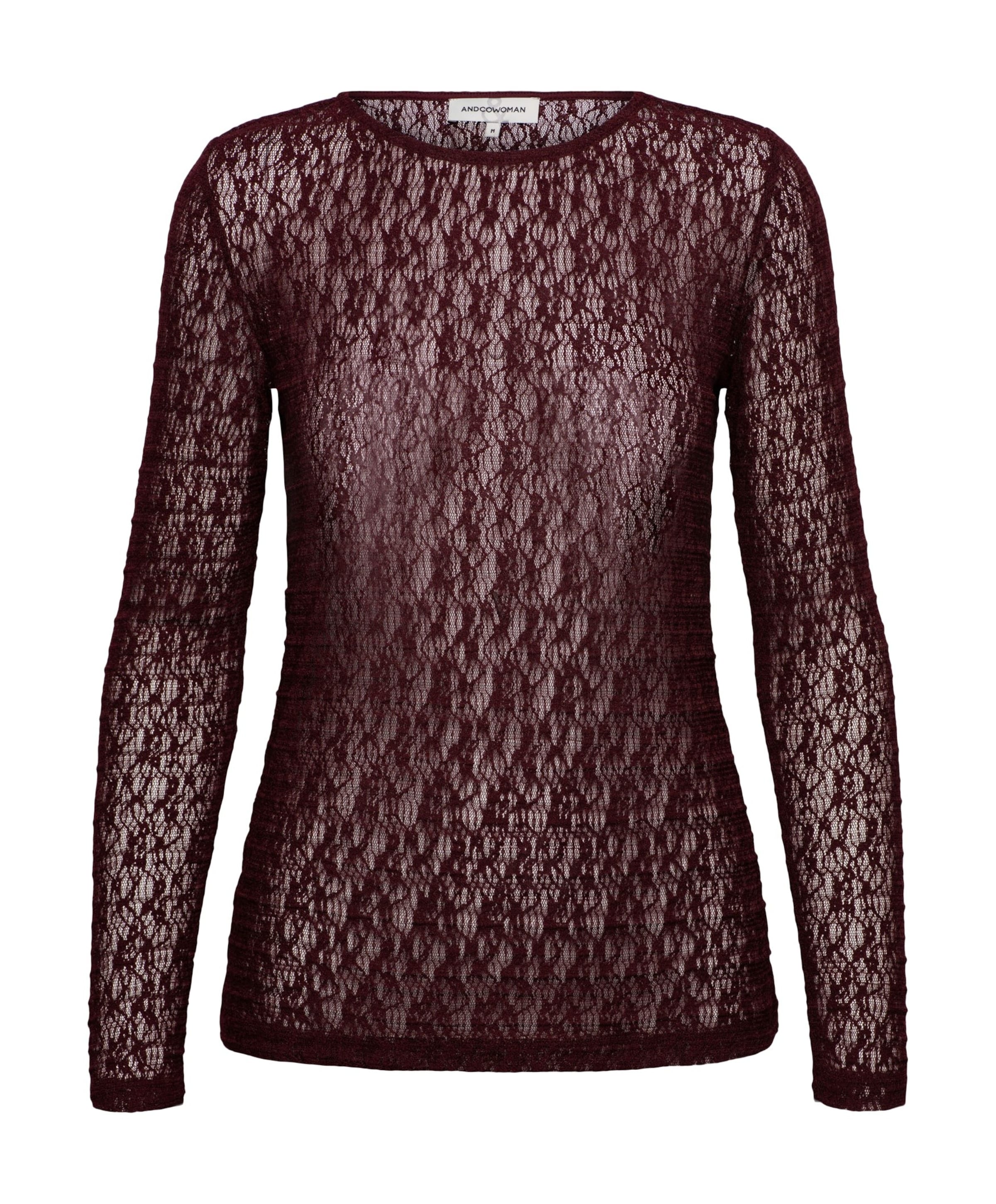Dames top bordeaux