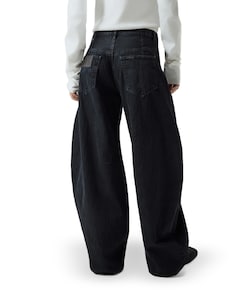 Aliana L 8222 Black Slub dames jeans zwart