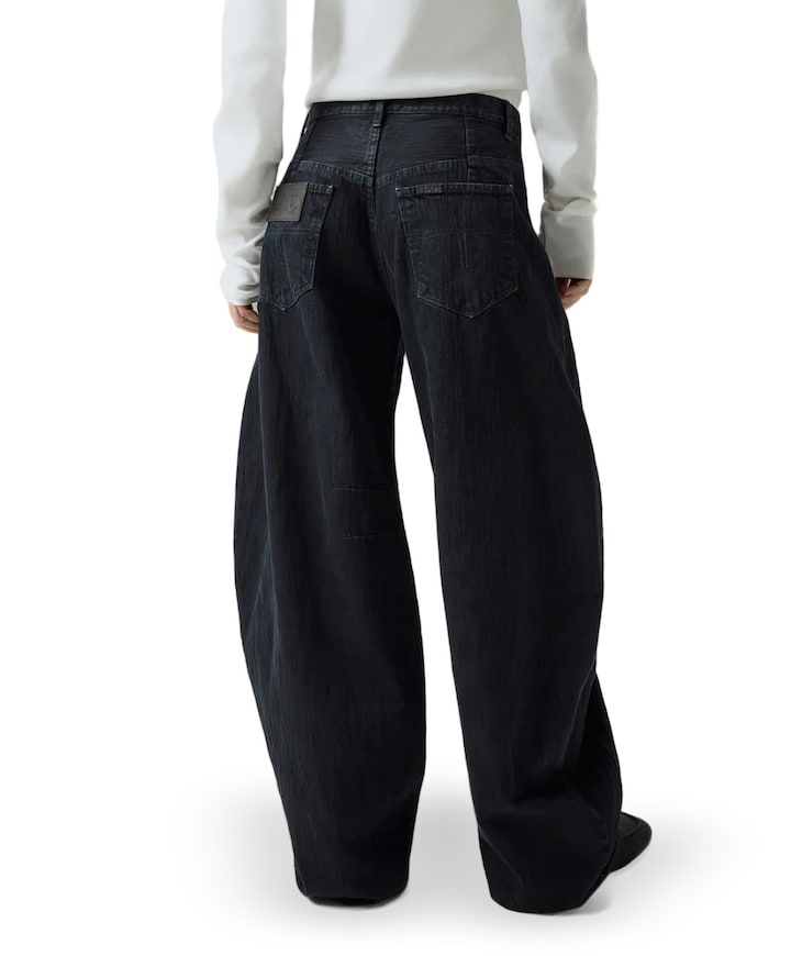 Aliana L 8222 Black Slub dames jeans zwart