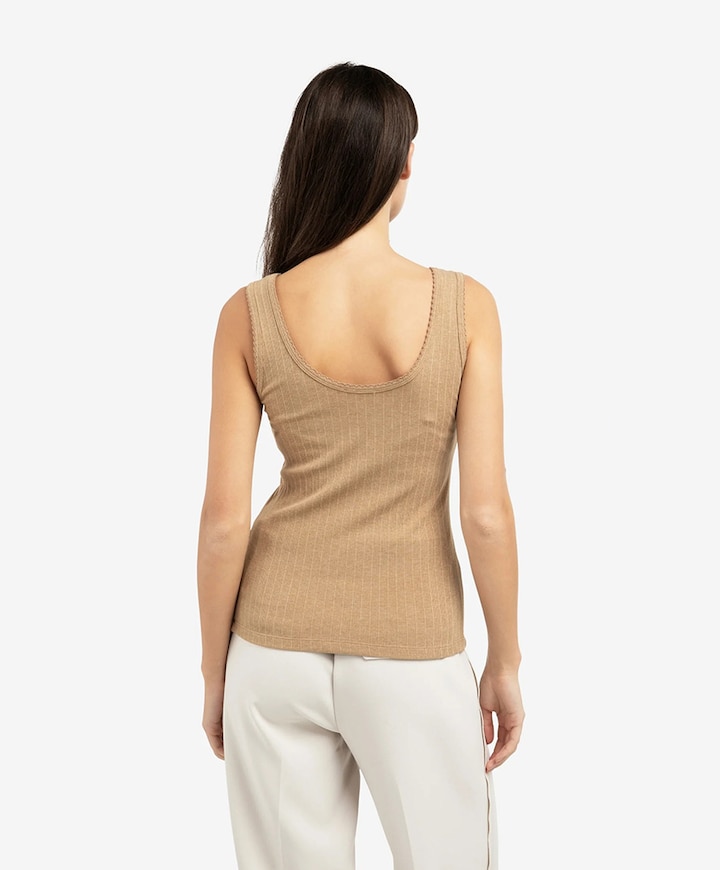 Dames top beige