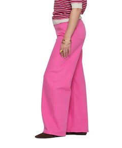 Wide leg dames broek roze