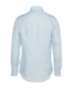 Heren overhemd lange mouw blauw