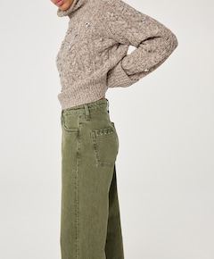 Zoe Boyfriend dames jeans groen