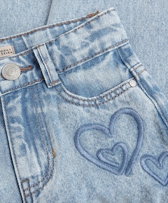 Denim Mom Fit Heart meisjes jeans blauw