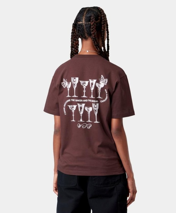 Dames T-shirt bordeaux