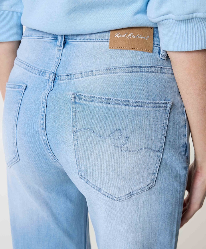 Brielle Flare Denim light blue dames jeans blauw
