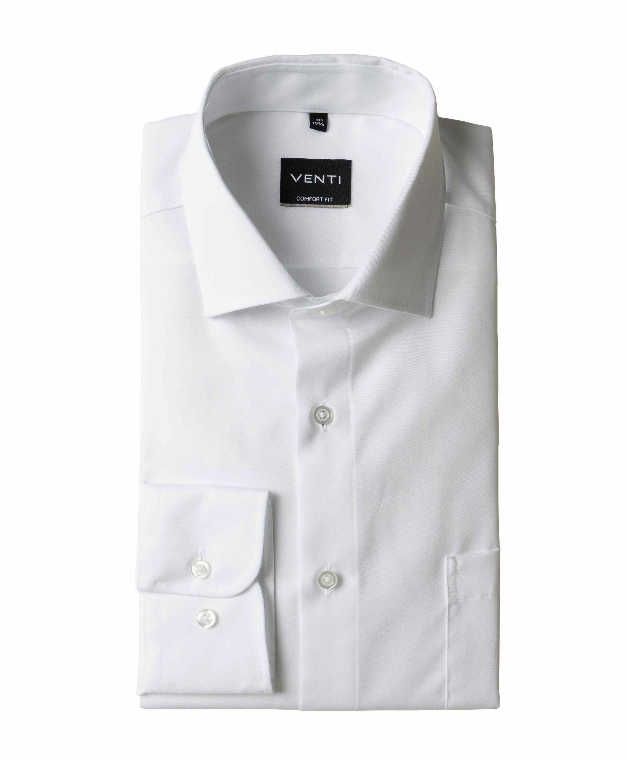 Heren overhemd lange mouw wit