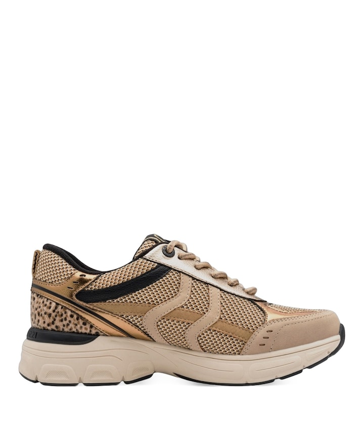 Lace-up dames sneakers beige
