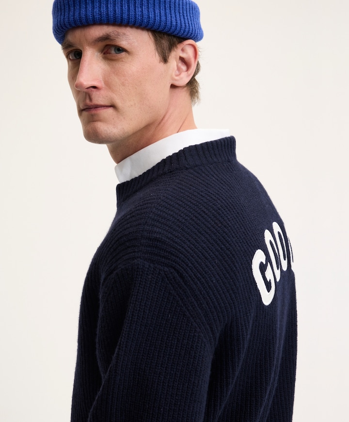 Heren sweater blauw