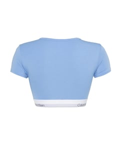 Dames pyjamatop blauw