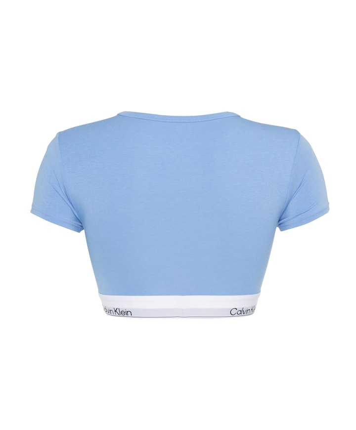 Dames pyjamatop blauw