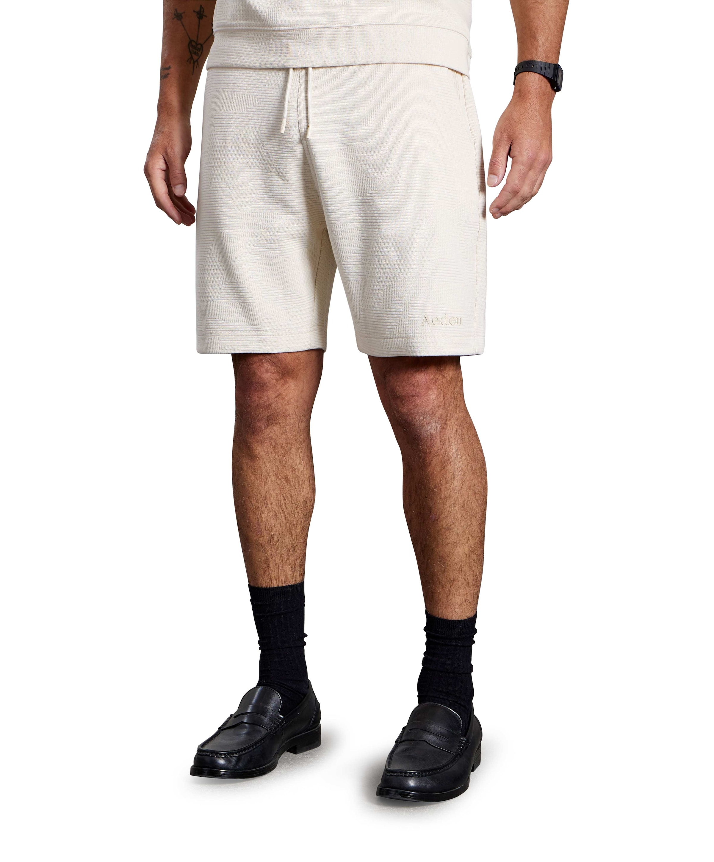 heren korte broek ecru