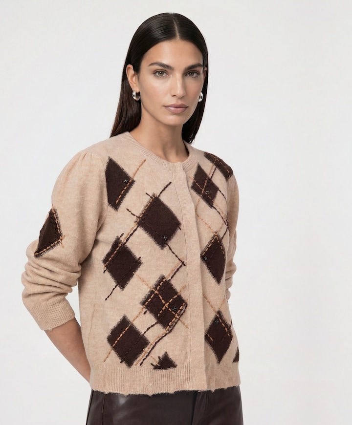 Dames vest beige