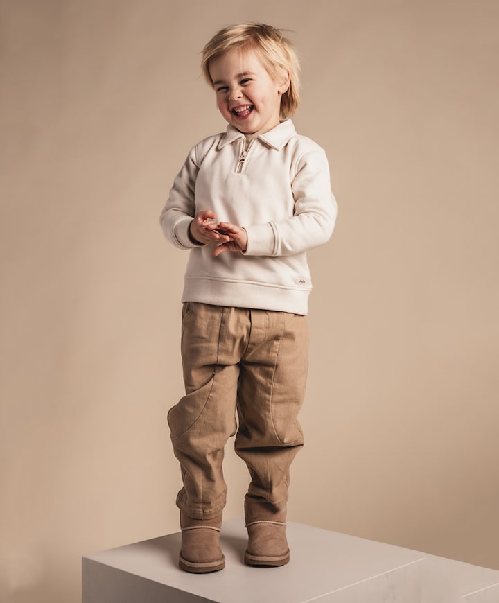 jongens broek beige