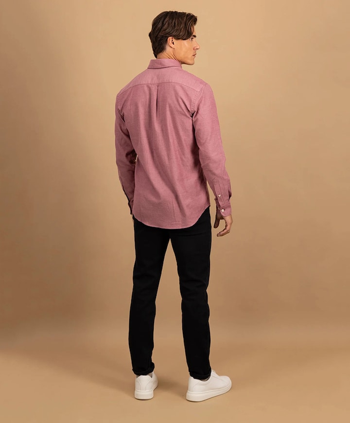 Overhemd lange mouw bordeaux